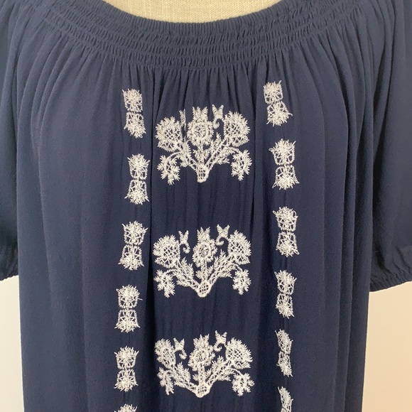 Loft Embroidered Swing Off Shoulder Dress - Picture 3 of 15